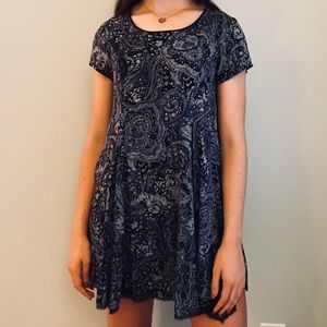 Navy patterned dress